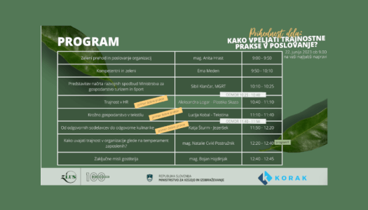 PRIHODNOST DELA: KAKO VPELJATI TRAJNOSTNE PRAKSE V POSLOVANJE?