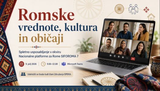 Člani Združenja EPEKA se bodo udeležili usposabljanja o romskih vrednotah, kulturi in običajih